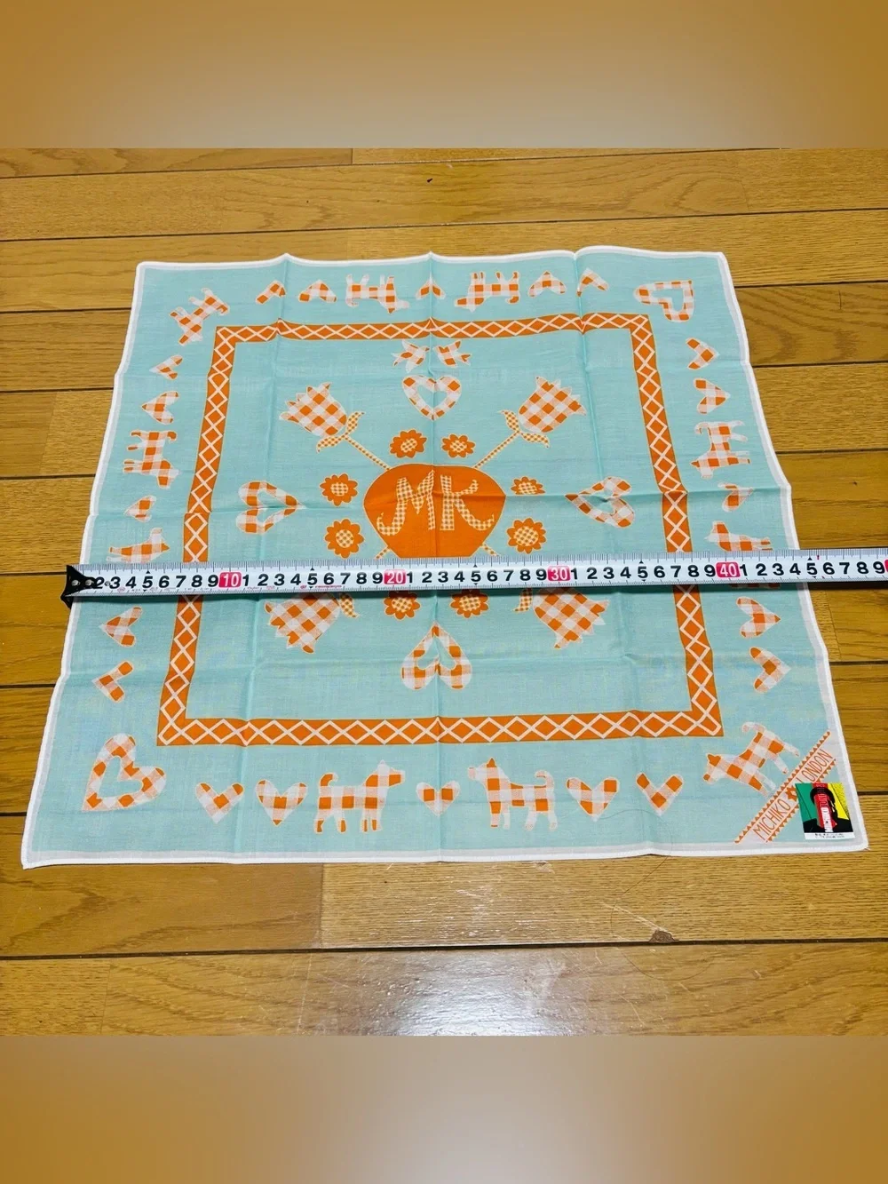Michiko London Multicolor 100% Cotton Handkerchief/Bandana/Scarf size 45cm 18”